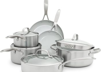 GreenPan Stainless Steel Ceramic 10 Piece Cookware 