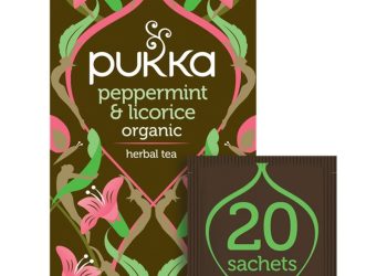 Pukka Peppermint and Licorice Organic Herbal Tea